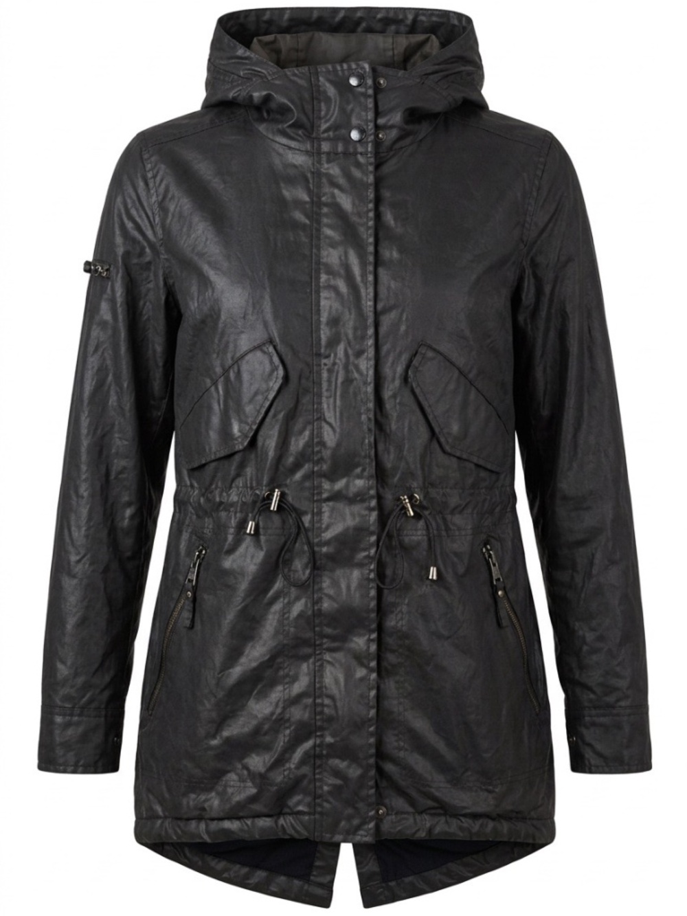SAM. Womens Front Zip Hooded Fox Coated parka - size XS